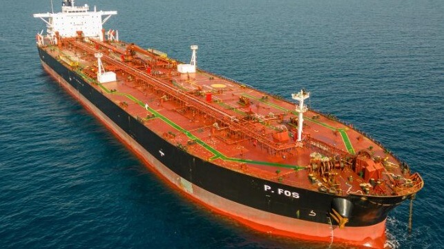 Shadow fleet tanker Boracay, seen here under the earlier name of P. Fos. Boracay was detained by French forces on suspicion of involvement in drone attacks (VesselFinder / Gianluca Balloni)