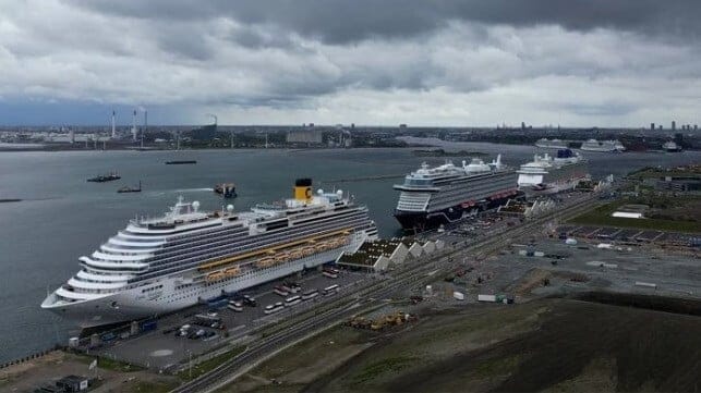 Copenhagen with cruise ships