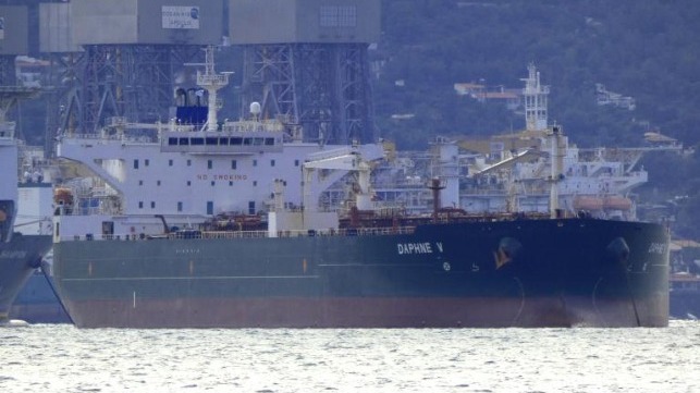Daphne V, one of the vessels sanctioned in Wednesday's action (VesselFinder / Giwrgos Mertis)