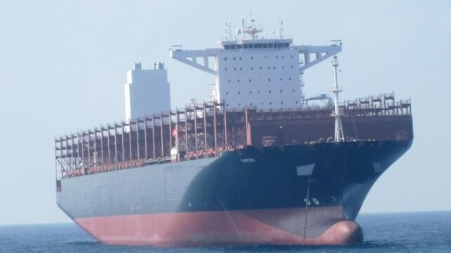 Iranian boxship Barzin (VesselFinder file image)