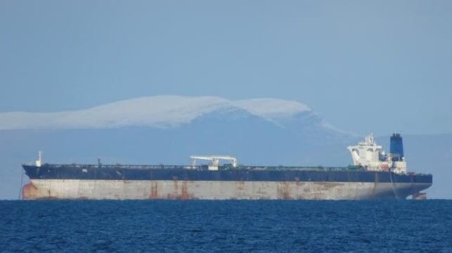 tanker at anchor