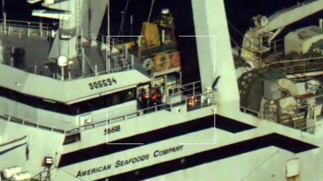 Waesche's crew board the the ASC trawler Northern Eagle (USCG)