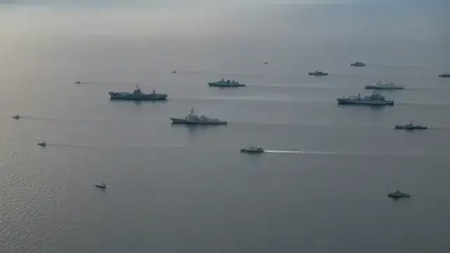 U.S. and allied warships under way for a NATO exercise in the Baltic, 2025 (USN file image)