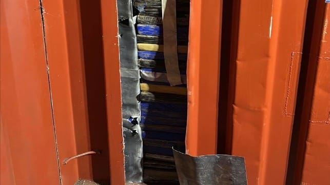 cocaine concealed in shipping container