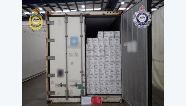 container with hidden cocaine and tracking devices