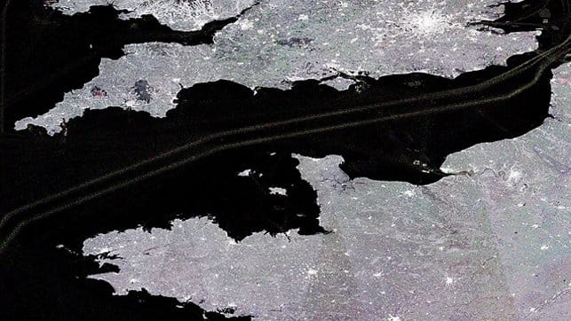 English Channel satellite image 