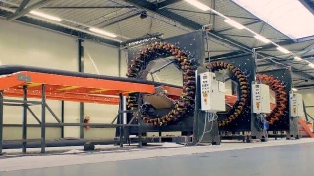 Braided covering machines on FibreMax's assembly line (FibreMax)