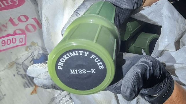 Ammunition seized laid out on dockside