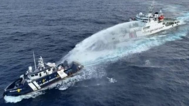 Chinese Coast Guard water cannon