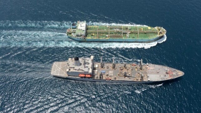 COLSOL tanker fuel transfer arrangement