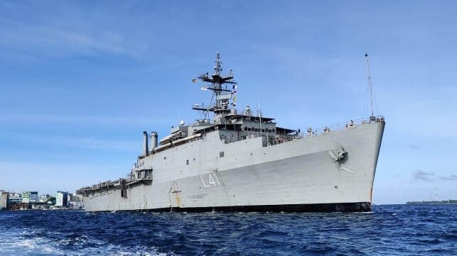 INS Jalashwa, a repurposed U.S. Navy amphib, is the Indian Navy's sole LPD at present (Indian Navy file image)