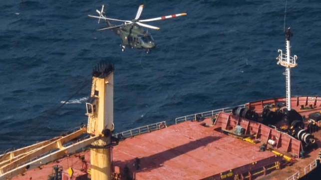 Irish Air Corps boarding helicopter