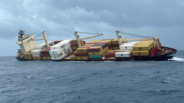 MSC Elsa 3, seen shortly before capsizing (Indian Coast Guard)