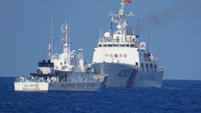 CCG 4203 maneuvers to block PCG cutter Malabrico, June 30 (PCG)