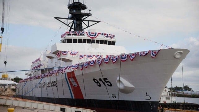 USCGC Argus at her launch ceremony (ESG file image)