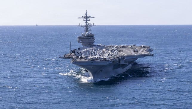 USS George H.W. Bush carrier in Atlantic