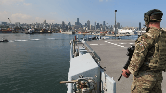 survey ship in beirut royal navy
