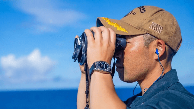 Commander Kenji Igawa, then-CO of USS Howard, during a live-fire exercise June 29. His leadership was praised on July 5, then condemned on August 20 after USS Howard sustained a soft grounding (USN)