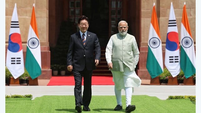 Indian and South Korean leaders during state visit