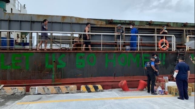 abandoned crew of cargo ship