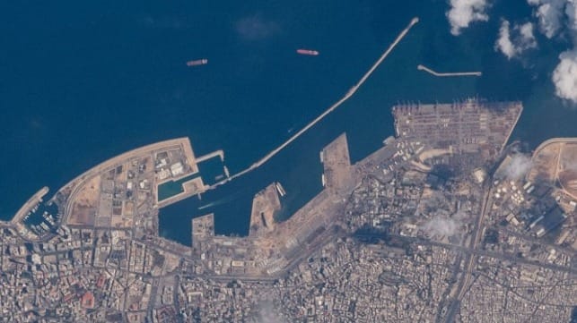 Port of Beirut from the ISS, 2020 (NASA)