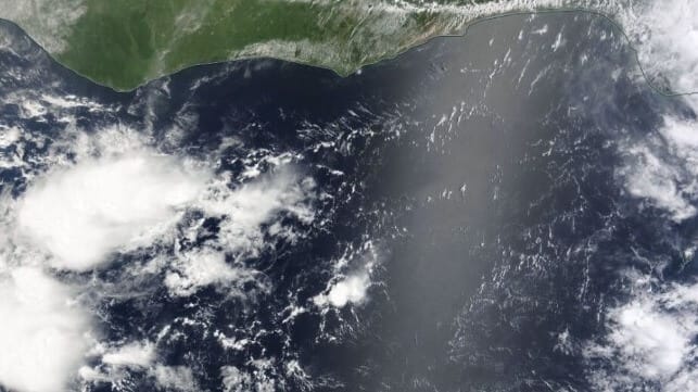 NASA satellite photo of Gulf of Guinea