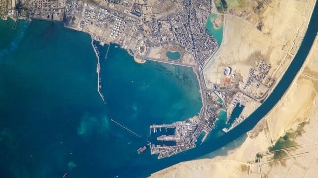 Suez Canal from space