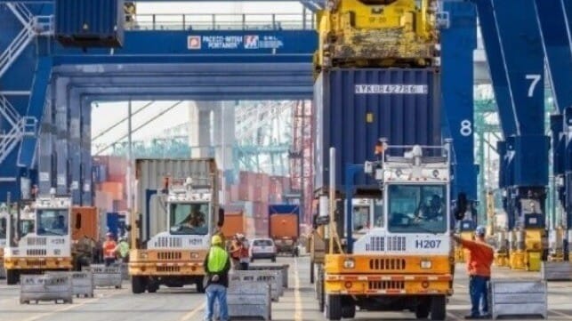 California ports resume port