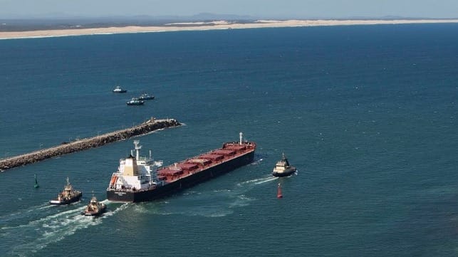 Bulker at port of newcastle Port Authority of New South Wales