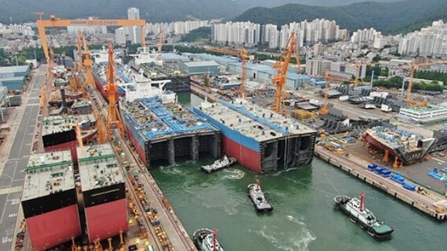 DSME Korean compensation for strike