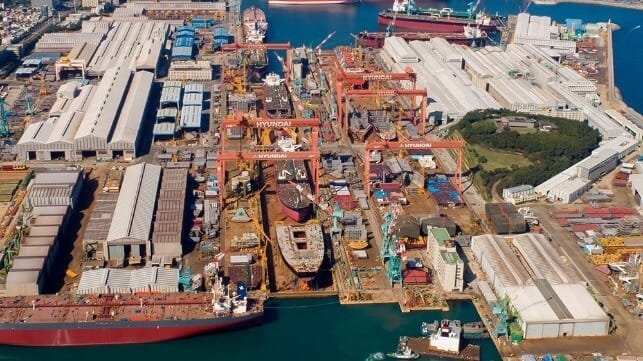 Hyundai shipyard South Korea
