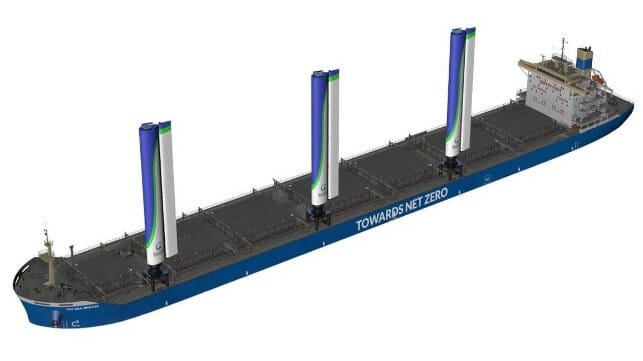wind propulsion using wing flap 