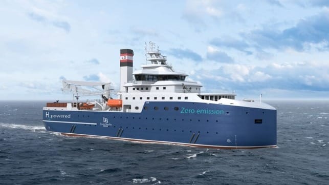 hydrogen powered offshore vessel design