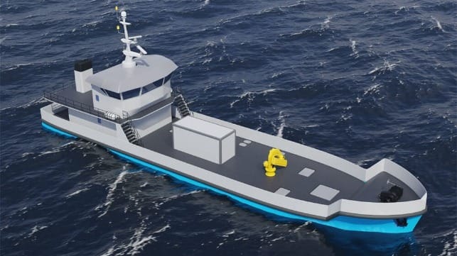 hydrogen-electric battery vessel