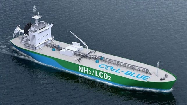 LCO2/Ammonia carrier