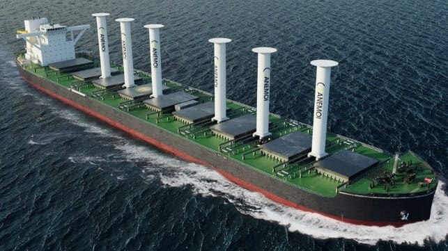 rotors installed on bulk carrier 