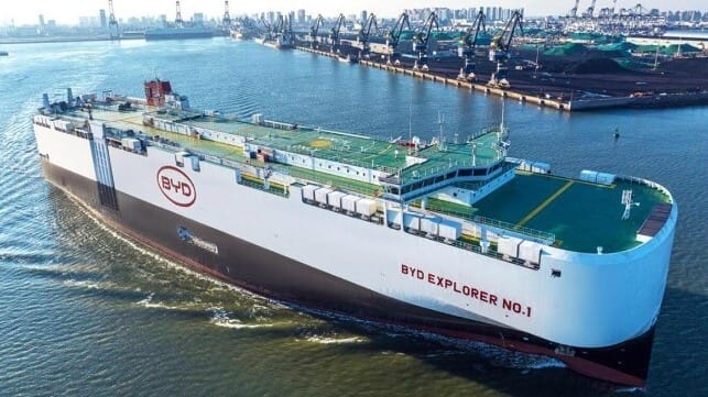 BYD Explorer No. 1 departs on its maiden voyage (BYD)
