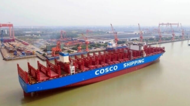 Chinese container ship