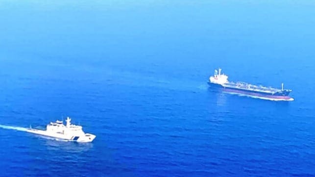 damaged tanker arriving in India