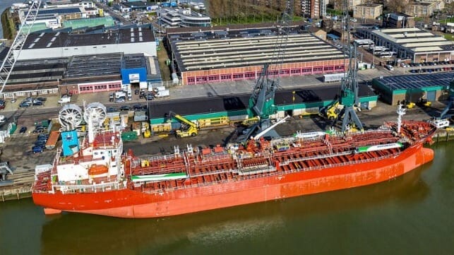 wind foil on chemical tanker
