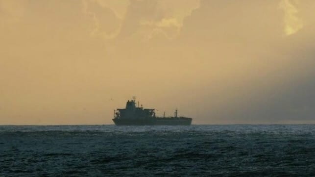 tanker at sea