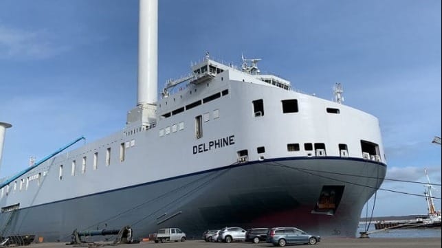 rotor sails on ro/ro cargo vessel