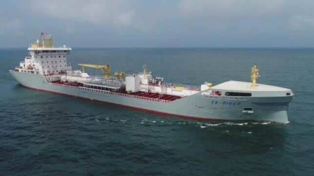 hydrogen fuel cell demonstration on product tanker