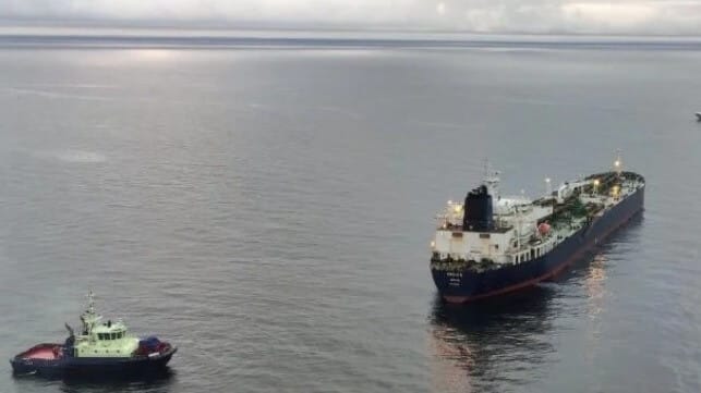 A Russian shadow fleet tanker, Eagle S, detained in Finland (Finnish Border Guard)