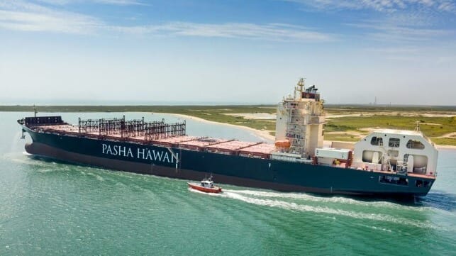 first LNG fueled containership for US West Coast 