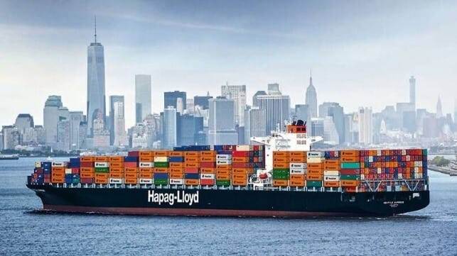 Hapag Lloyd containership in New York