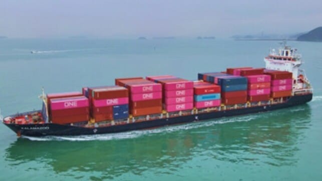 wind test on feeder ship