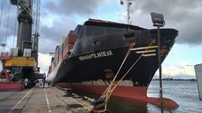 NewNew's ice class boxship NewNew Polar Bear in Russia, 2023 (file image courtesy NewNew Shipping)