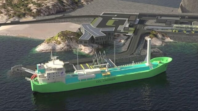 rotor sails on CO2 transport ships