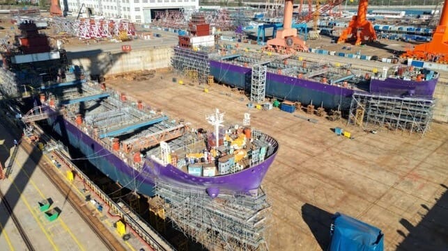 CO2 carrier under construction